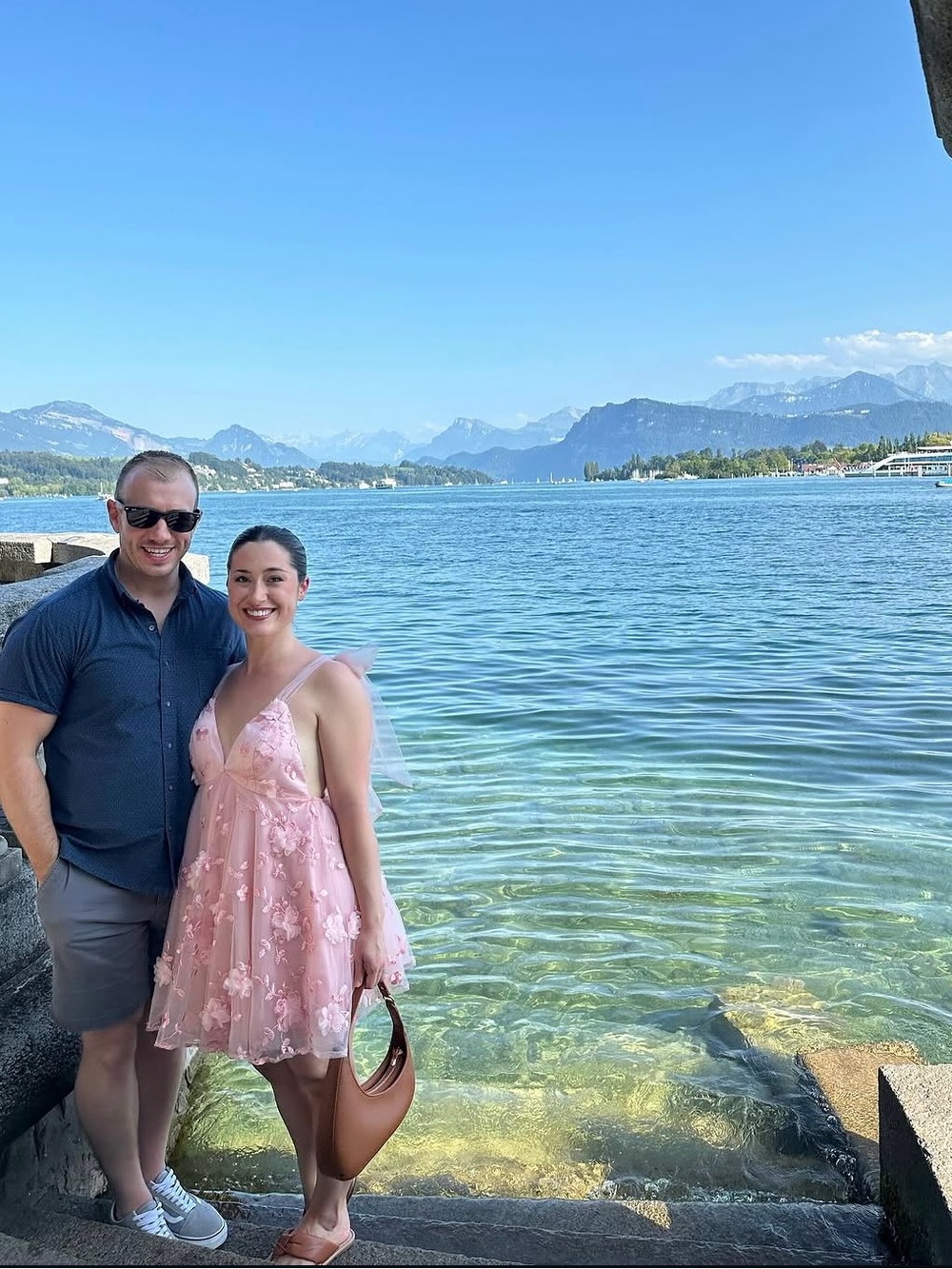 Selfie Leslie Blush Pink Sheer-Overlay Dress